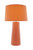 1 Light Table Lamp Orange Finish Fabric Shade