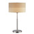 1 Light Table Lamp Steel Finish 2-Tone Off-White Shade