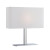 1 Light Table Lamp Chrome Finish White Fabric Shade