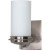 Polaris 1 Light 5 Inch Vanity with Satin Frosted Glass Shade Finished in Brushed Nickel