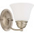Empire Brushed Nickel 1-Light 7 Inch Vanity with Frosted White Glass 13 watt CFL Bulb Included