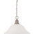 1-Light Brushed Nickel Fluorescent 16 Inch Pendant with Frosted White Glass (1) 18 watt CFL Bulb Included