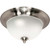 Palladium  3 Light  16 Inch Flush Mount with Satin Frosted Glass Shades Finished in Smoked Nickel