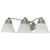 Empire Brushed Nickel 3-Light 21 Inch Vanity with Alabaster Glass 13 watt CFL Bulbs Included