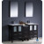 Torino 60 Inch Espresso Modern Double Sink Bathroom Vanity With Side Cabinet And Undermount Sinks