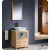 Torino 24 Inch Light Oak Modern Bathroom Vanity With Vessel Sink