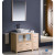 Torino 42 Inch Light Oak Modern Bathroom Vanity With Side Cabinet And Vessel Sink