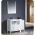 Torino 42 Inch White Modern Bathroom Vanity With Side Cabinet And Undermount Sink
