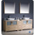 Torino 84 Inch Light Oak Modern Double Sink Bathroom Vanity With Side Cabinet And Vessel Sinks