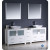 Torino 84 Inch White Modern Double Sink Bathroom Vanity With Side Cabinet And Vessel Sinks