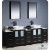 Torino 84 Inch Espresso Modern Double Sink Bathroom Vanity With 3 Side Cabinets And Vessel Sinks