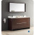 Allier 60 Inch Wenge Brown Modern Double Sink Bathroom Vanity With Mirror