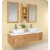 Bellezza Natural Wood Modern Double Vessel Sink Bathroom Vanity