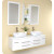 Bellezza White Modern Double Vessel Sink Bathroom Vanity