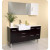 Serio Espresso Modern Bathroom Vanity With Mirror And Side Cabinet