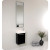 Pulito Small Black Modern Bathroom Vanity With Tall Mirror