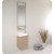 Pulito Small Light Oak Modern Bathroom Vanity With Tall Mirror