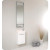 Pulito Small White Modern Bathroom Vanity With Tall Mirror