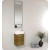 Pulito Small Zebra Modern Bathroom Vanity With Tall Mirror