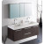 Opulento Gray Oak Modern Double Sink Bathroom Vanity With Medicine Cabinet
