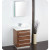 Livello 24 Inch Walnut Modern Bathroom Vanity With Medicine Cabinet