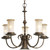 Santiago Collection Roasted Java 5+1-light Chandelier