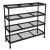 31 in. W x 11 in. D x 31 in. H Black  4 Shelf Combination Wire Shelving Unit