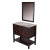 Ashland 36 Inch Combo With Stone Effects Vanity Top And Wall Mirror In Chocolate - AL36P3COMC-CH