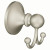 Brushed Nickel Wembley Double Robe Hook