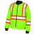 Quilted Safety Jacket With Stripes Yellow/Green Large