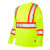 Long Sleeve Hi-Vis T-Shirt With Armband Stripes Yellow/Green 2X Large