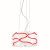 Davine Collection 2 Light Red & Chrome Pendant