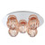 Cosmo Collection 5 Light Chrome & Amber Flushmount