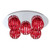 Cosmo Collection 5 Light Chrome & Red Flushmount