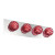 Cosmo Collection 4 Light Chrome & Red Bathbar