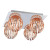 Cosmo Collection 4 Light Chrome & Amber Flushmount