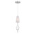Aqua Collection 1 Light Chrome Pendant with White Shade and Clear Glass