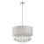 Penchant Collection 6 Light Chrome & White Round Pendant