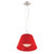 Ribo Collection 1 Light Chrome & Red Pendant