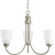 Gather Collection Brushed Nickel 3-light Chandelier