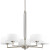 Divot Collection Brushed Nickel 5-light Chandelier
