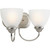Heart Collection 2-light Brushed Nickel Bath Light
