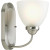 Heart Collection 1-light Brushed Nickel Bath Light