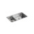 Undertone(R) High/Low Undercounter Kitchen Sink With Left Basin Depth Of 5-1/2 Inch And Right Basin Depth Of 7-1/2 Inch