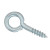 1-1/8 Inch  Zinc Small Screw Eye 10pk