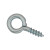 5/8 Inch  Zinc Small Screw Eye 5pk