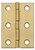 2-1/2 Inch  Solid Brass Broad Hinge 2pk