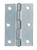 3 Inch  Zinc Narrow Hinge Fixed Pin 2pk