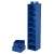 8 Shelf Organizer and Two Drawers- blue polyester