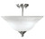 Providence 2 Light Brushed Nickel Incandescent Semi Flush Mount with White Alabaster Glass